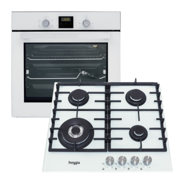 FREGGIA Комплект техніки Freggia Духова шафа + Варильна поверхня Freggia OGSB64W + HCG640VGTW