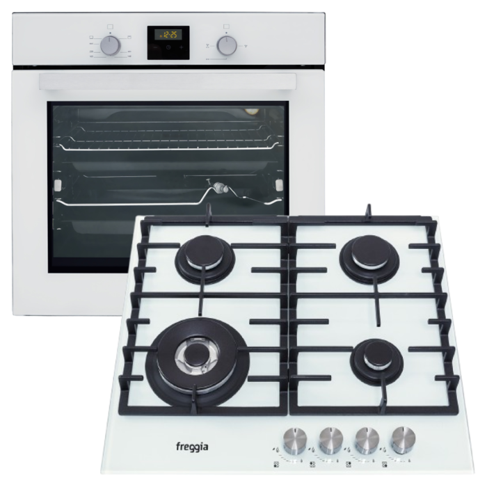   Комплект техніки Freggia Духова шафа + Варильна поверхня Freggia OGSB64W + HCG640VGTW